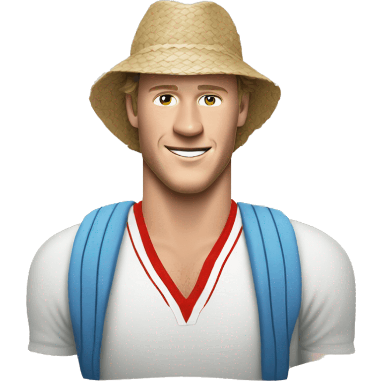 Jonathan Toews as beach bum emoji