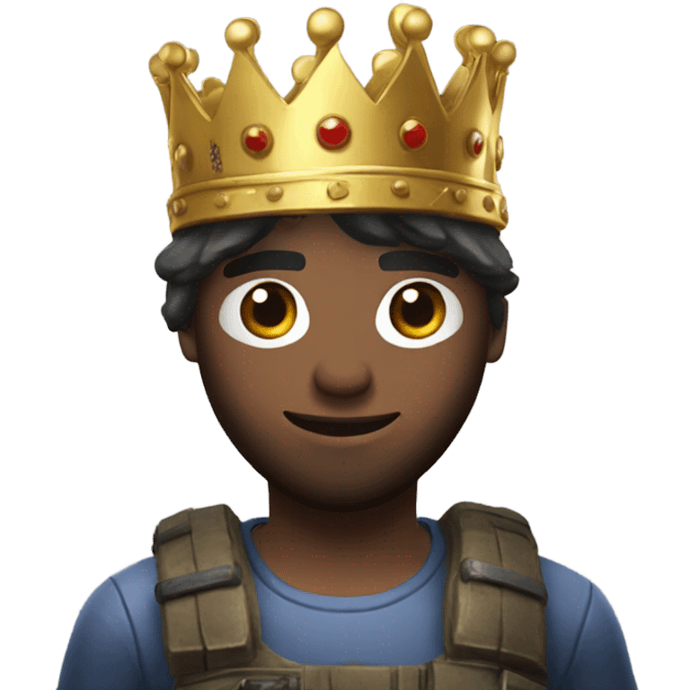 PUBG mobile game player with a crown on head emoji