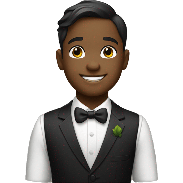 smiling boy in formal attire emoji