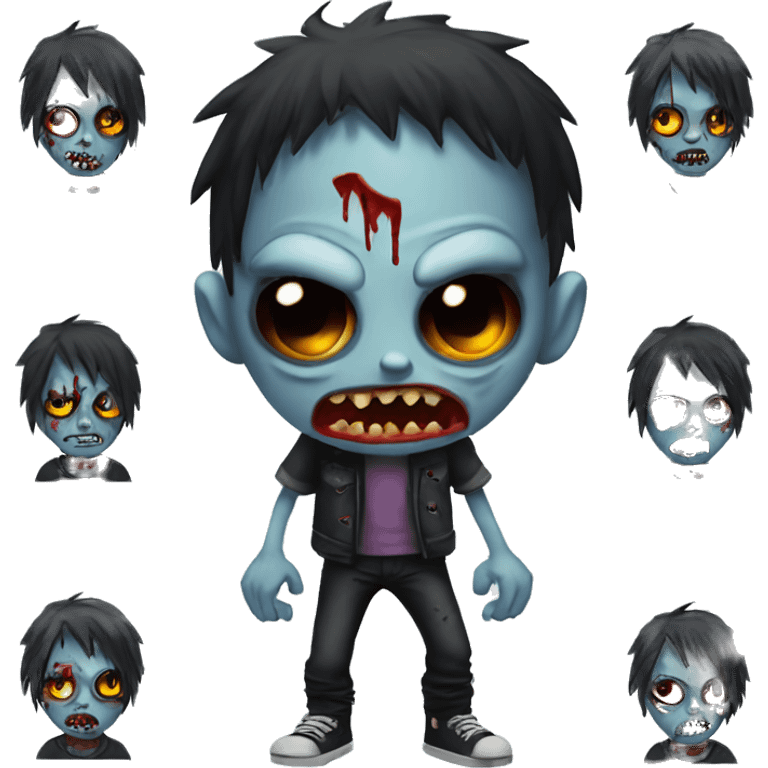 evil emo zombie emoji