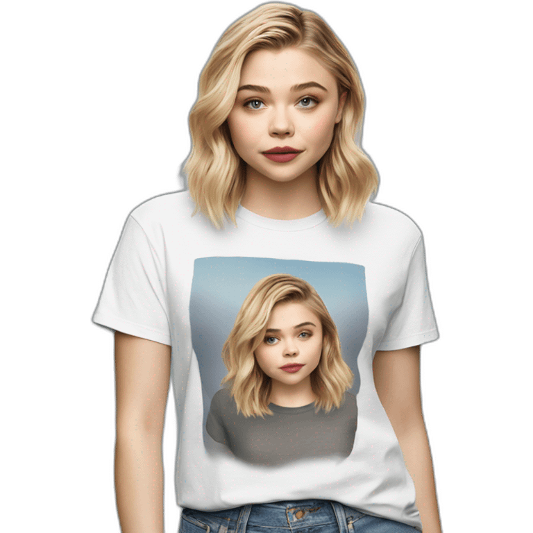 chloë grace moretz wearing tee emoji