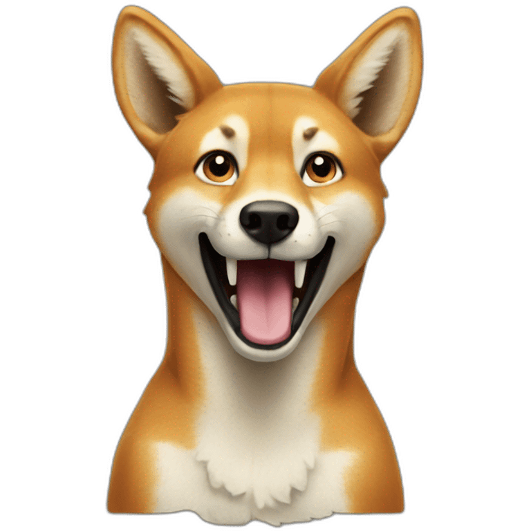 A dingo saying yeah emoji