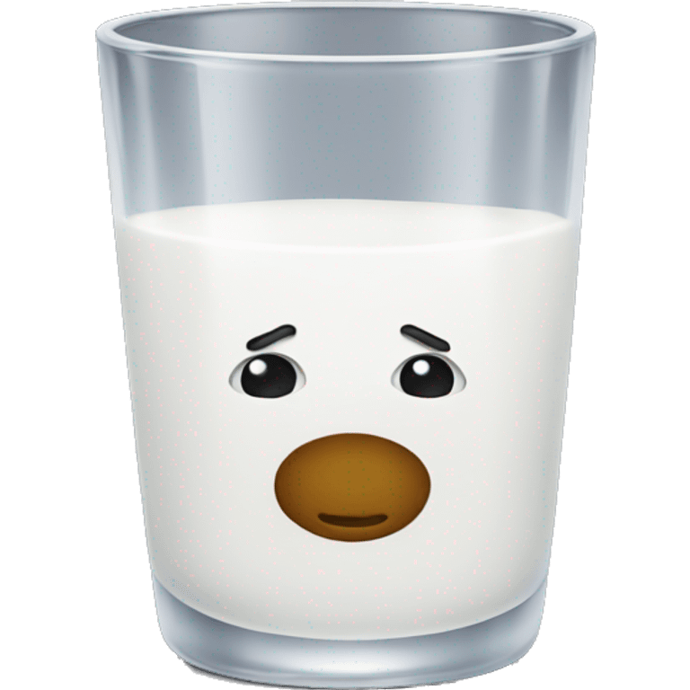 Milk in shot glass emoji