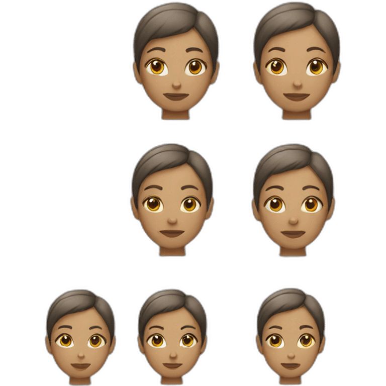 Women with short straight hair emoji