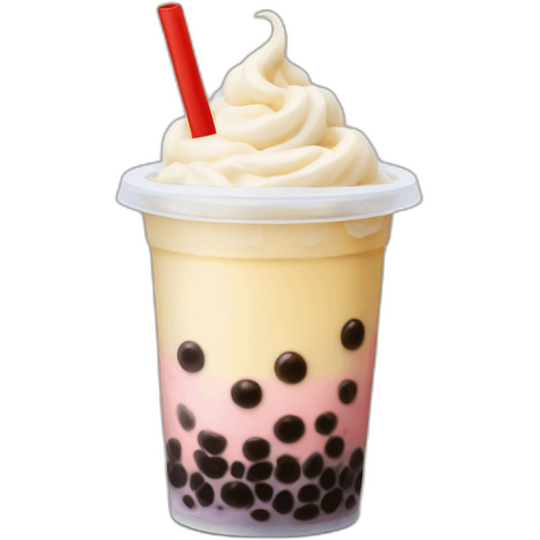 bubble tea with cream cheese on top emoji