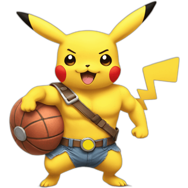 Pikachu musclé emoji