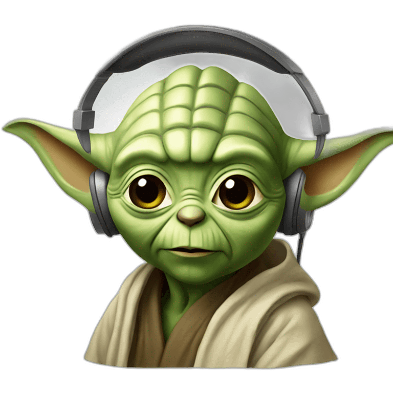 yoda with headset emoji