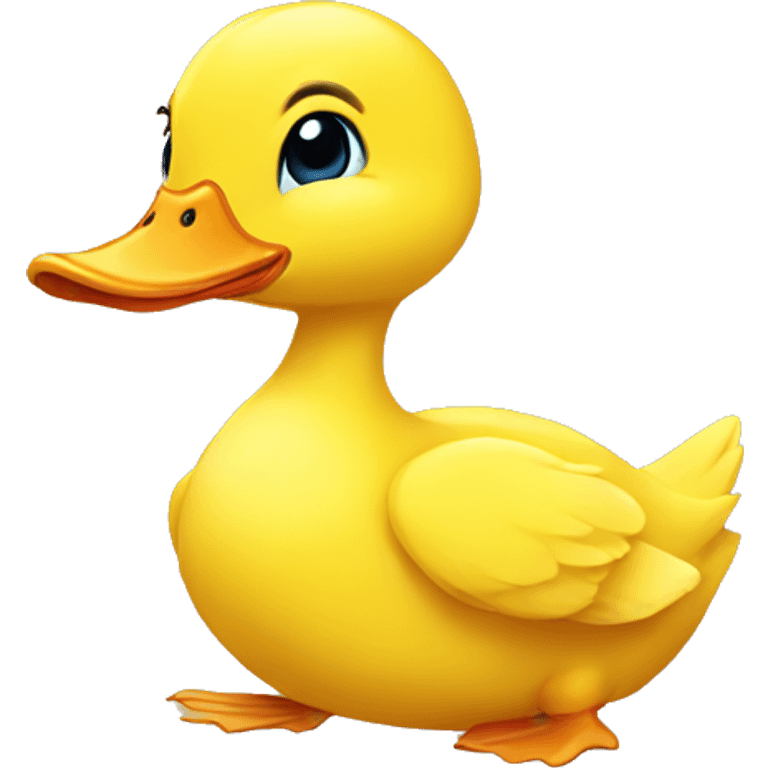 yellow duckling smiling emoji