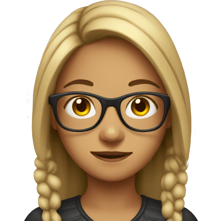 playing girl with glasses emoji