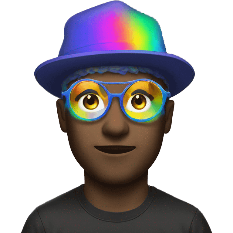 rave glasses hat colorful annoying emoji