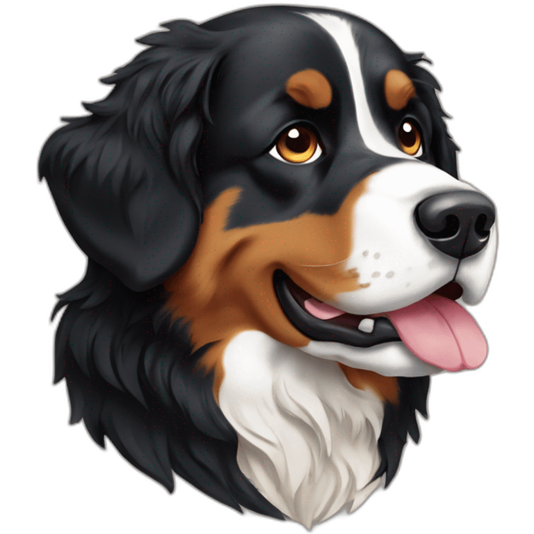 bernese mountain dog digging emoji