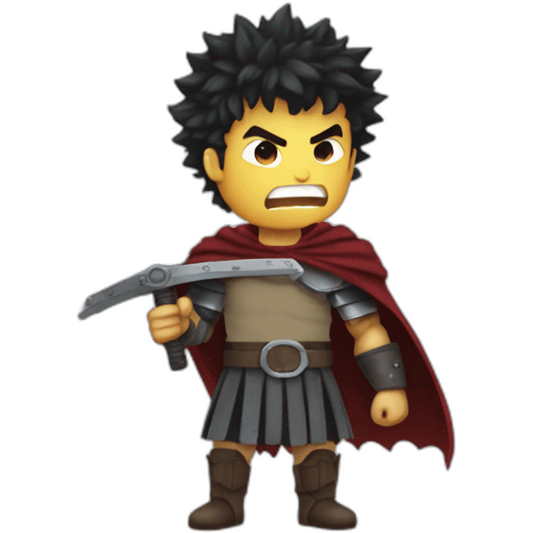 angry berserk guts carrying a huge sword on his shoulder emoji