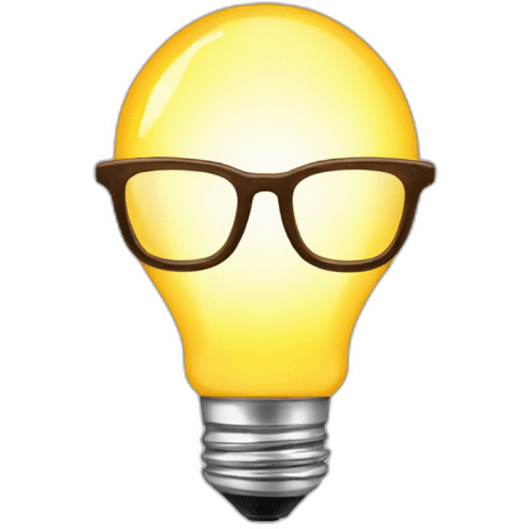 glasses light bulb emoji