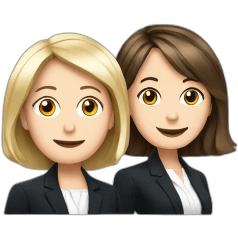 Marie lePen et Emanuelle Macron emoji