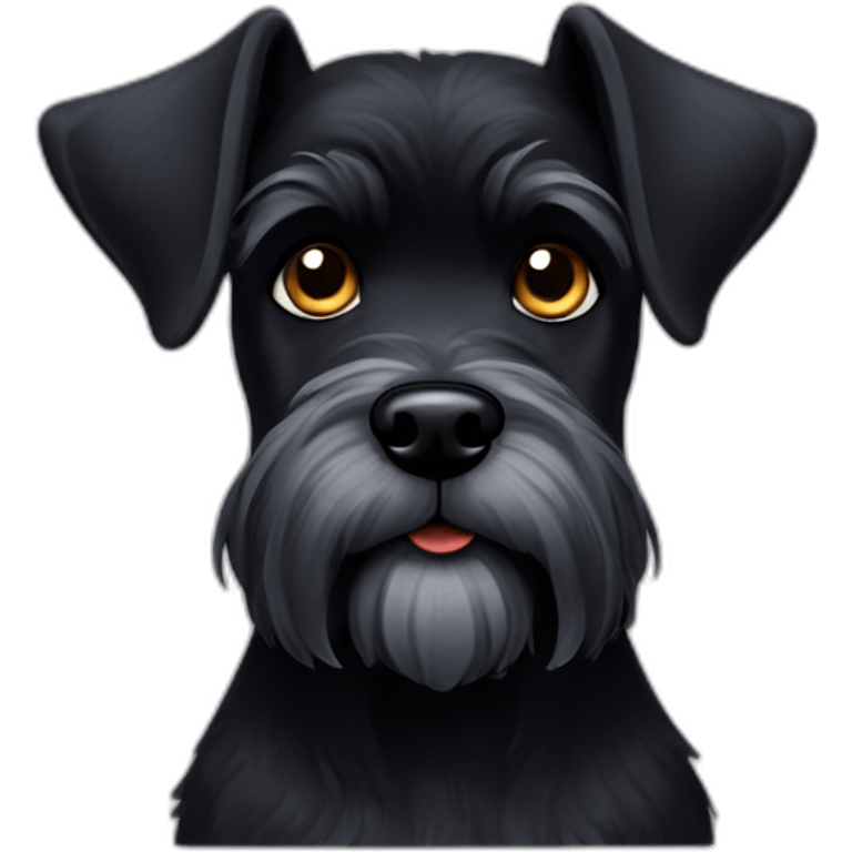 black schnauzer with pointy ears emoji