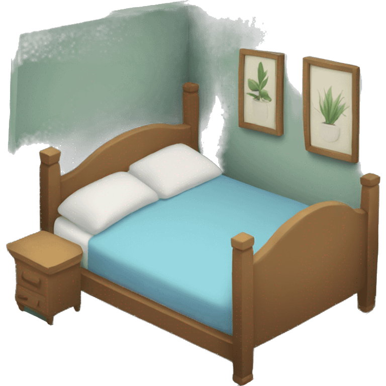 Areal view  of bed emoji