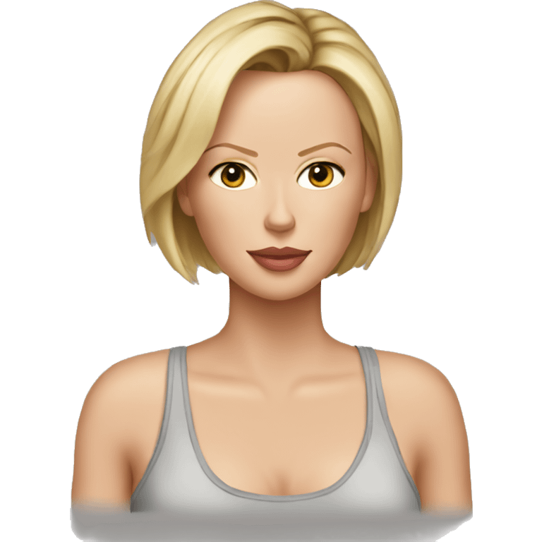 ultra realistic charlize theron wearing tank top emoji