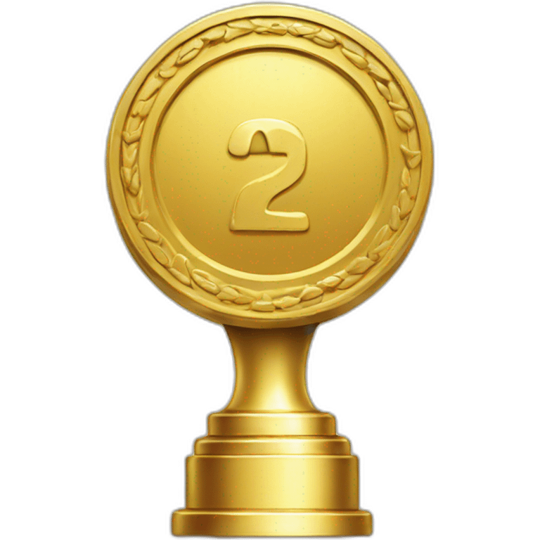 gold trophy in Round coin emoji