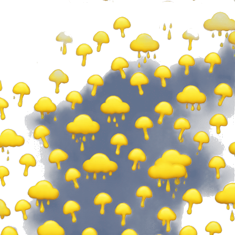 Yellow rain emoji