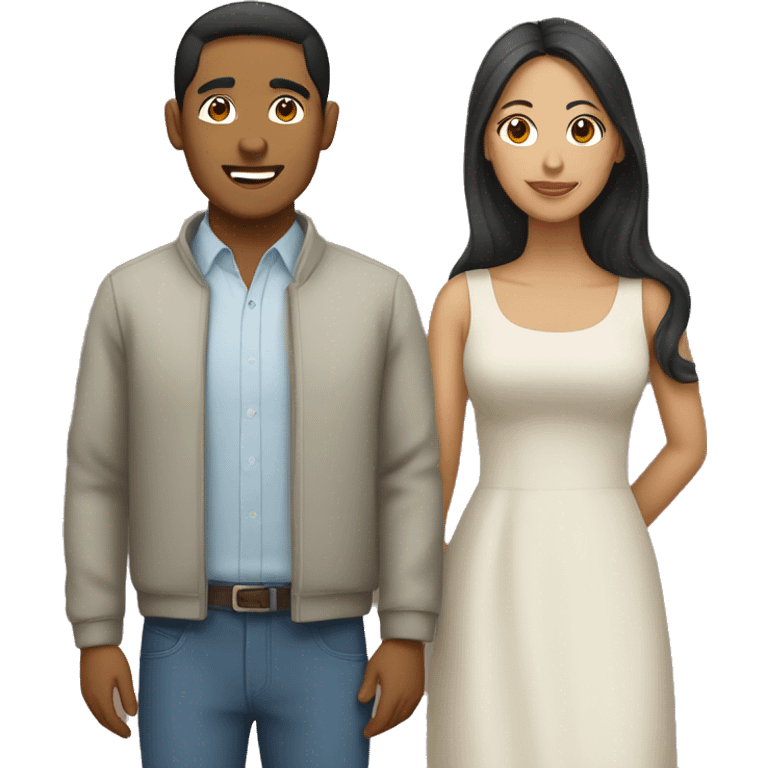 Filipino Man and Mixed Race Woman Couple  emoji