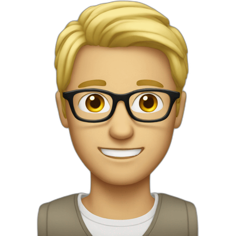 blonde guy with glasses emoji