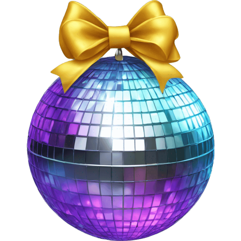 disco ball with bow emoji