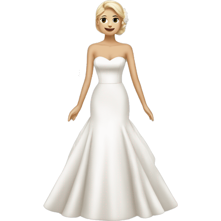 Strapless wedding dress emoji