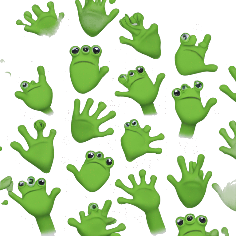 frog hands emoji