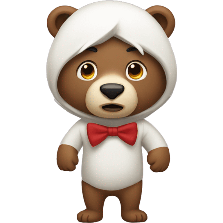 Oso con oso emoji