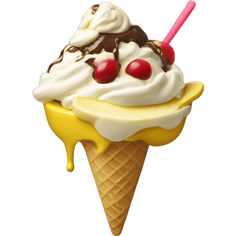 banana split sundae ice cream emoji