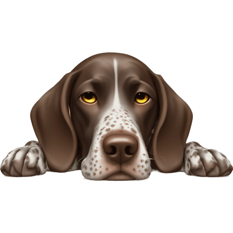 german shorthaired pointer falling asleep emoji