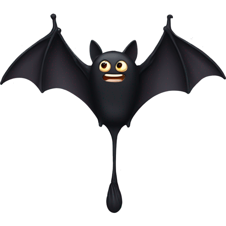 Upside down hanging bat  emoji