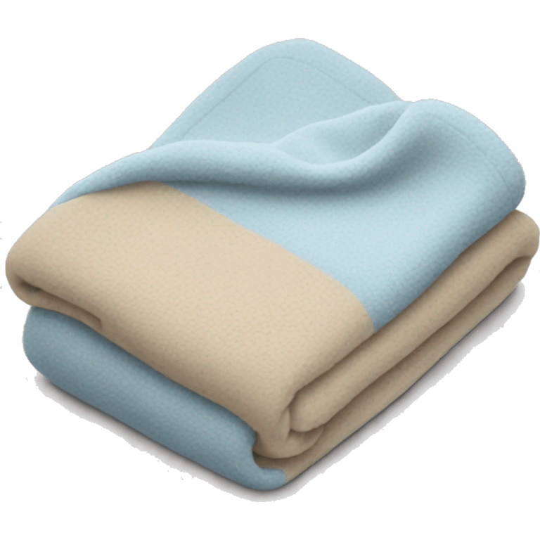 Cozy beige and light blue blanket  emoji