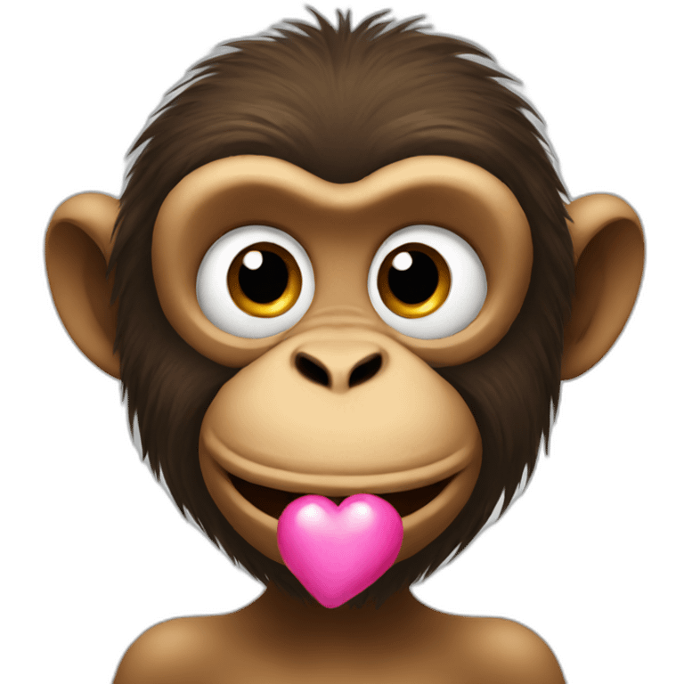 Monkey sending a kiss emoji