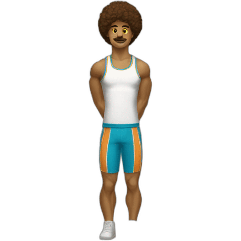 retro 70s gym clothes for a white uni student emoji