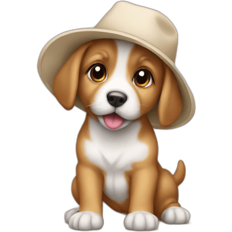 Baby dog a hat emoji