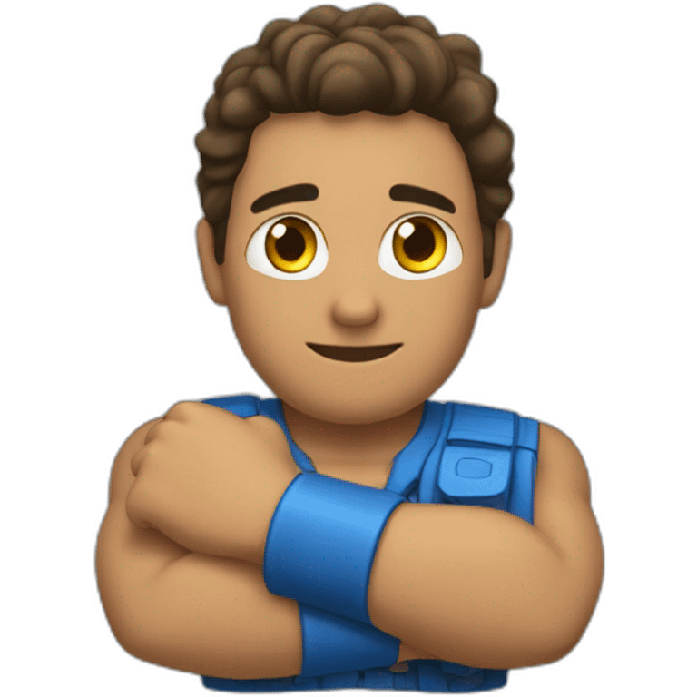 una persona con los brazos cruzados  emoji