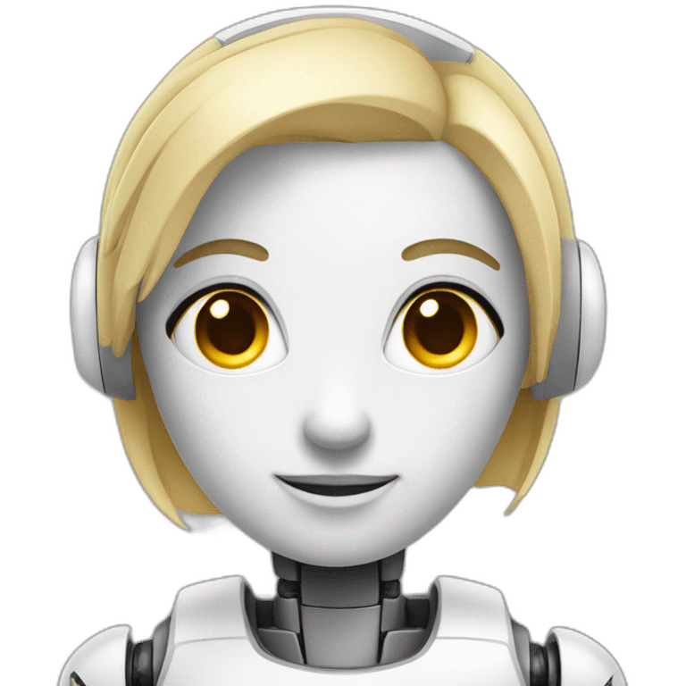 a cute female robot who works as customer support agent in a bavarian town emoji