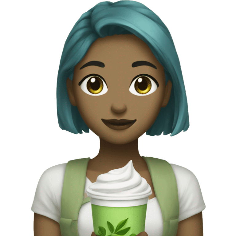 Aesthetic matcha clean girl emoji