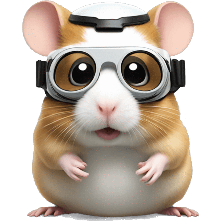 full body hamster in vr headset christmas emoji