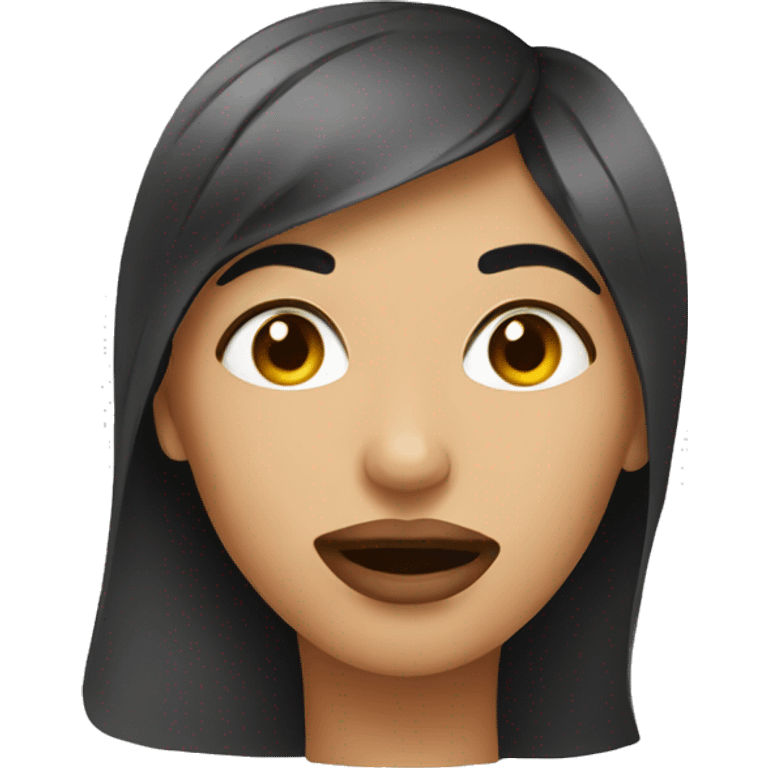 Women with kiss face emoji