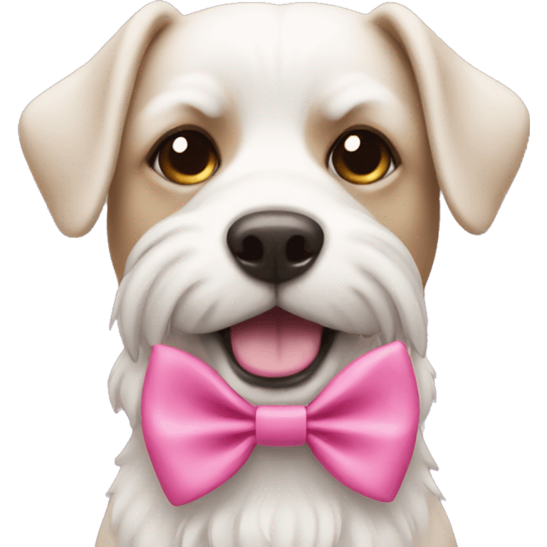 Dog with pink bow emoji