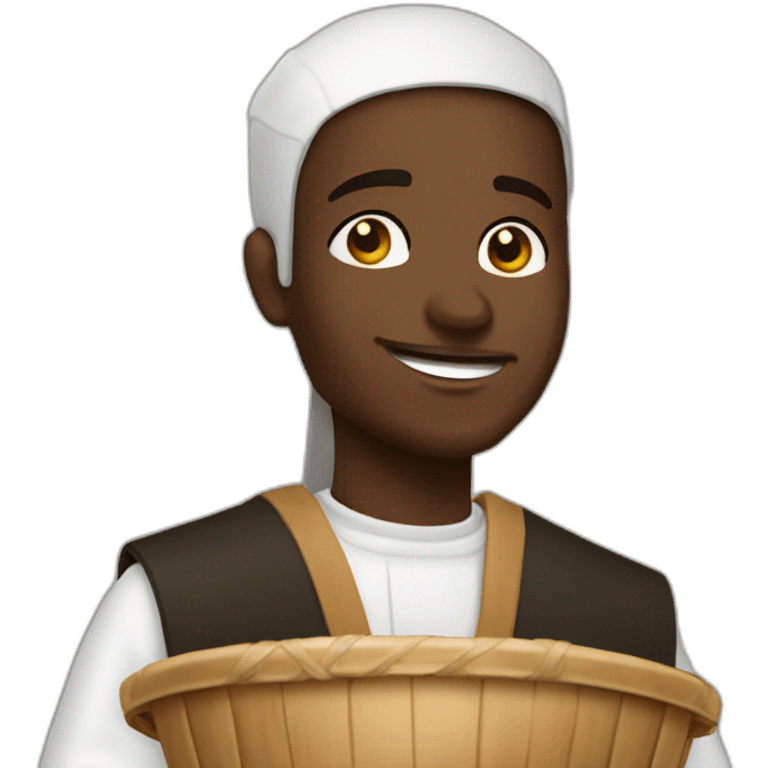 Sacerdote sotana negra jugando basket  emoji