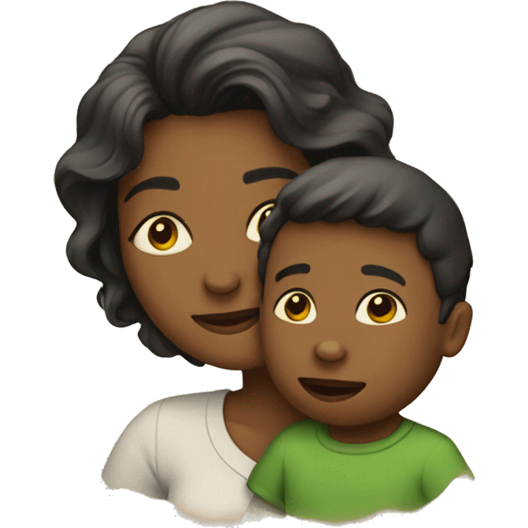 Mom and toddler son emoji