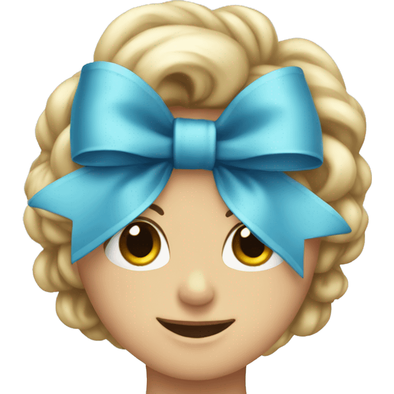 Pretty blue bow emoji