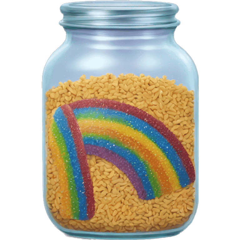 Rainbow Sprinkles in a jar emoji