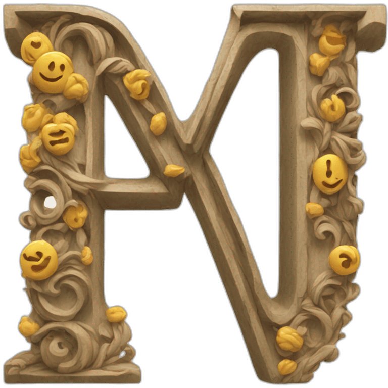 Typography letter emoji