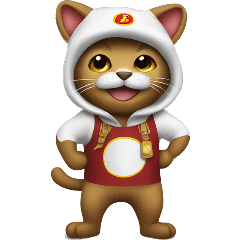 cat wearing a buc-ee's beaver costume emoji