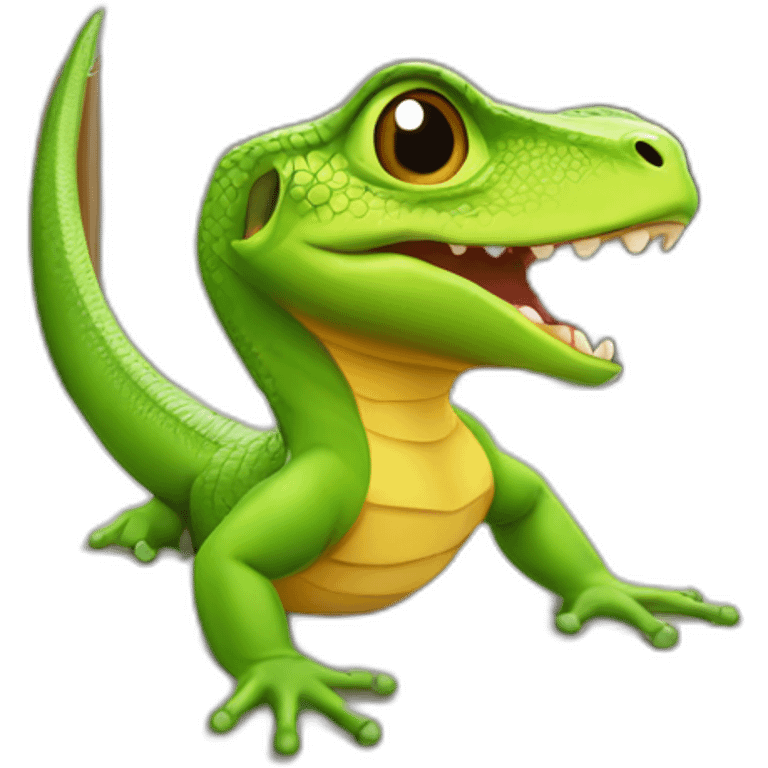 Lézard sur lit emoji