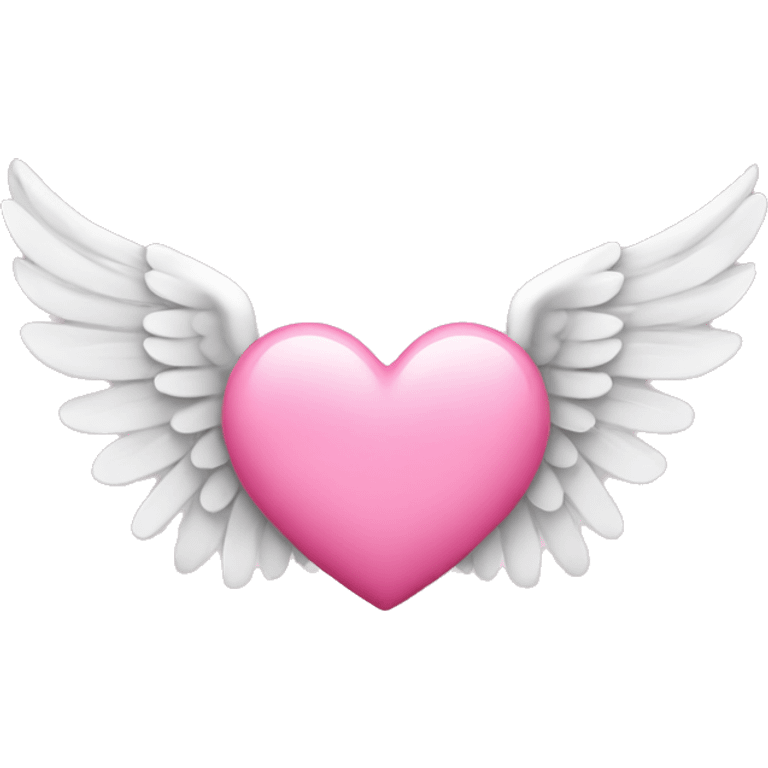 pink heart with angel wings emoji